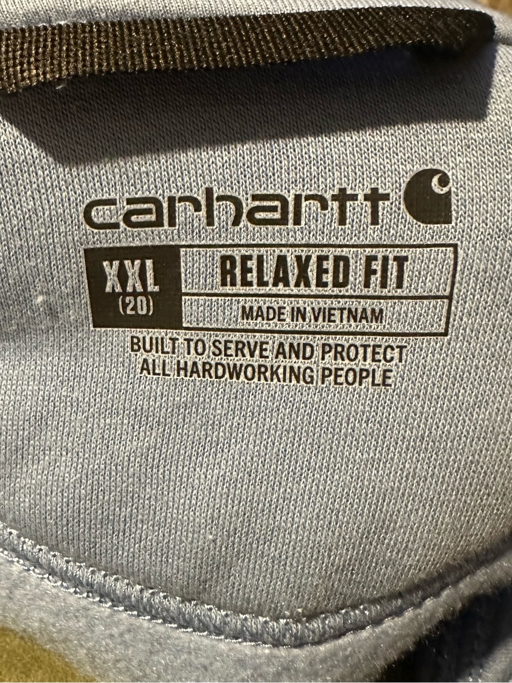 Carhartt Men's Crewneck Hoodie in Slate Blue - Picture 2 of 2